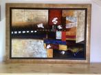 Abstract Schilderij - 104x74 cm, Ophalen