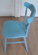 Houten stoelen, Huis en Inrichting, Stoelen, Ophalen, Gebruikt, Blauw, Vier