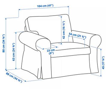Stoel fauteuil ikea Ektorp - afbeelding 11