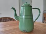 oude emaille groene koffiepot, Ophalen of Verzenden