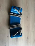 Blauwe ophangschommel met verstelbare koorden, Ophalen, Gebruikt, Schommel, Aanbouwonderdeel