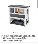 Nieuw in doos, konijnenhok grijs/wit Grand Lodge, Dieren en Toebehoren, 110 cm of meer, Nieuw, Ophalen of Verzenden, 90 cm of meer