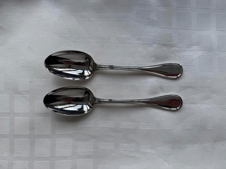 Christofle Albi - 2 verzilverde grote lepels (20,5 cm), Antiek en Kunst, Antiek | Bestek, Ophalen of Verzenden