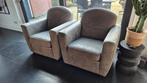 Twee grijze fauteuils - gratis af te halen, Huis en Inrichting, Fauteuils, Ophalen, Gebruikt, 75 tot 100 cm, 75 tot 100 cm