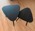 Bijzettafeltjes zwart woood 2, Huis en Inrichting, Tafels | Bijzettafels, Ophalen of Verzenden, Zo goed als nieuw