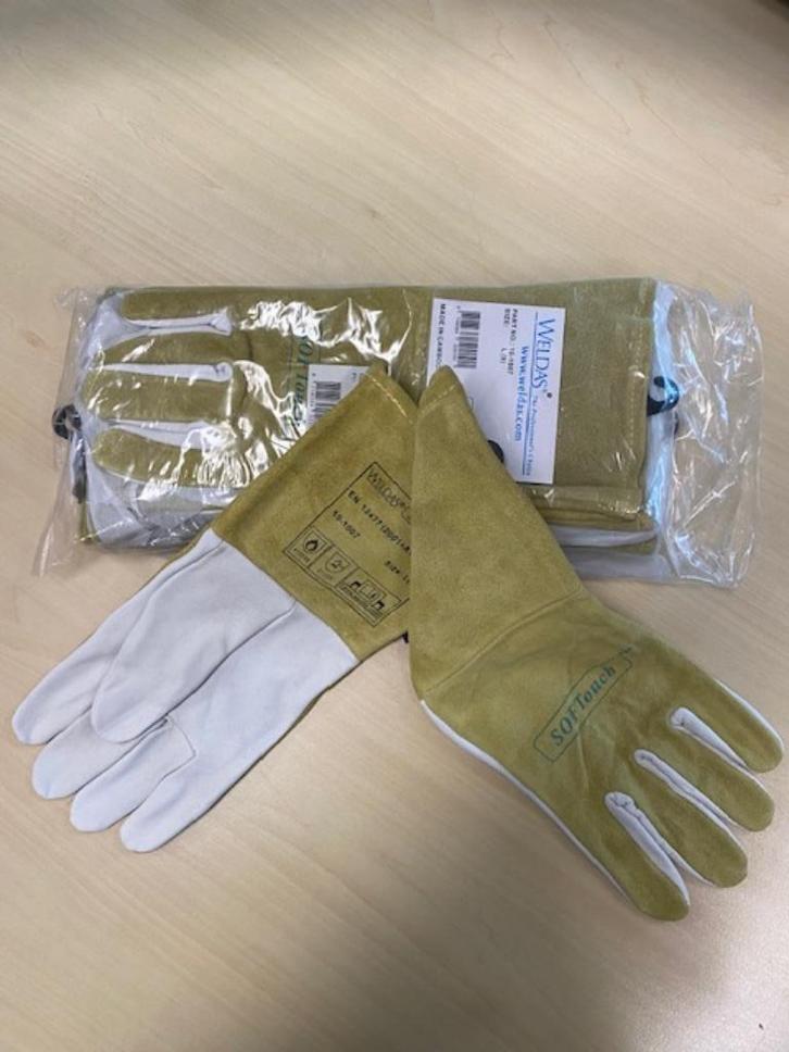 Lashandschoenen Tig 5 Paar Weldas Softouch 10-1007 Large., Doe-het-zelf en Verbouw, Gereedschap | Lasapparaten, Nieuw, Tig, Ophalen of Verzenden
