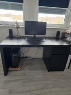 Bureau Malm zwart ikea, Huis en Inrichting, Bureaus, Ophalen, Zo goed als nieuw