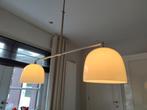 Art Deco Hanglamp - 128cm Breed, Verstelbaar, Huis en Inrichting, Lampen | Hanglampen, Ophalen, Zo goed als nieuw, Glas, 75 cm of meer