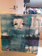 Groot abstract schilderij, afm ca 100x100 cm, Antiek en Kunst, Ophalen