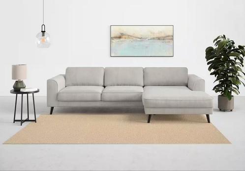 Nieuwe trendy hoekbank loungebank ribstof natuurkleur, Huis en Inrichting, Banken | Bankstellen, Nieuw, Vierpersoons of meer, 150 cm of meer