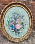 Ovaal schilderij met bloemen, Ophalen