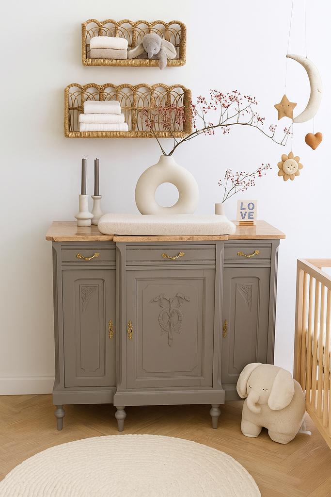 Commode, dressoirkast met marmer blad, Kinderen en Baby's, Kinderkamer | Commodes en Kasten, Zo goed als nieuw, 90 tot 105 cm
