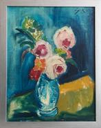 Bloemstilleven - Servaes? Olieverf in lijst -Wie herkent sig, Ophalen of Verzenden