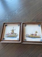 2 tegels van Tichelaar makkum aarderwerk, Antiek en Kunst, Antiek | Wandborden en Tegels, Ophalen of Verzenden
