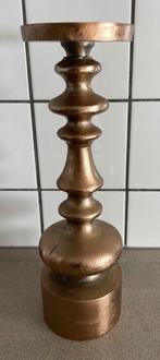 Zware metalen kandelaar koper Riverdale brons Oxford copper, Ophalen of Verzenden, Metaal, 25 tot 50 cm
