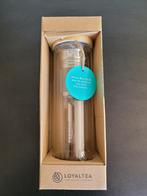 Loyaltea theefles met filter bamboo deksel, Nieuw, Glas of Glazen, Nieuw, Ophalen of Verzenden, Glas