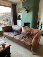 Lederland cognac bank van buffelleer 3 zits, Huis en Inrichting, Ophalen, Gebruikt, Leer, Stoer robuust