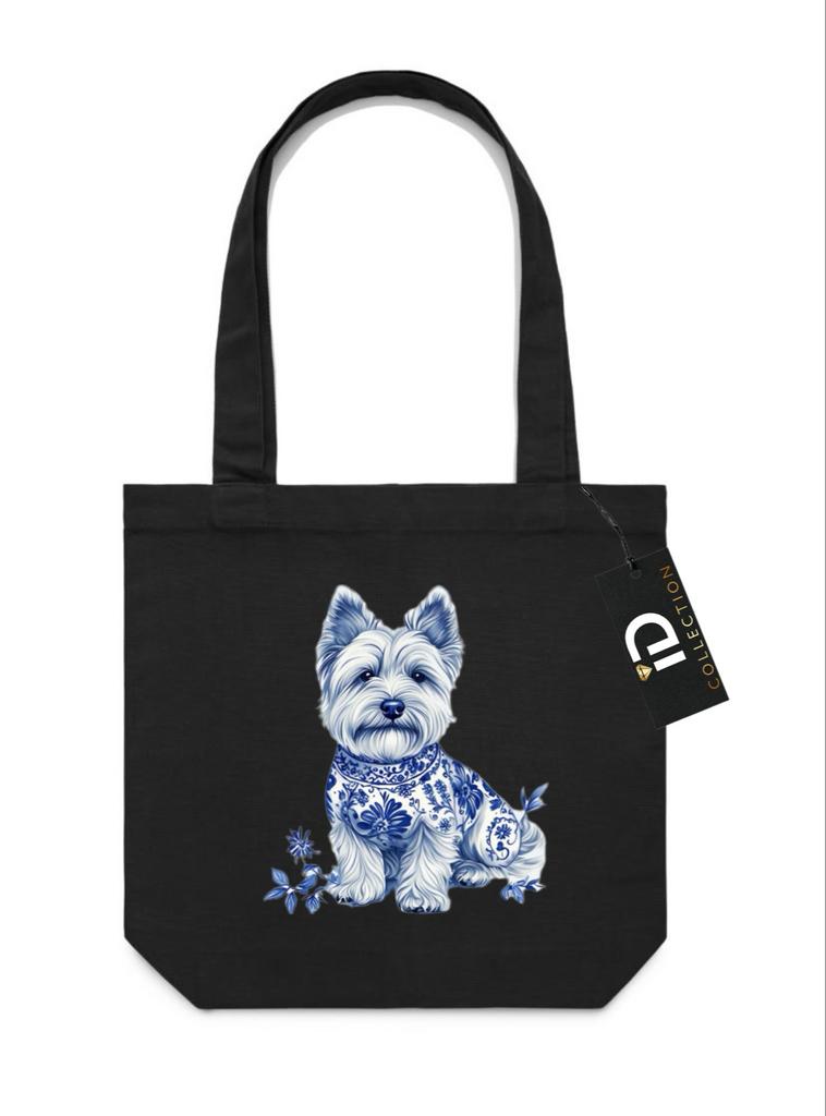 Kleurige Boodschappentas met Hond Design, Ophalen of Verzenden, Nieuw, Wit, Shopper