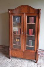 Prachtige antieke mahonie houten boekenkast, vitrinekast., Verzenden