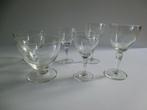 6 antieke kristallen glaasjes, Verzamelen, Glas en Borrelglaasjes, Ophalen of Verzenden