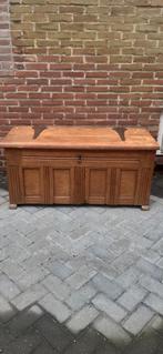 Zware vol houten eiken dekenkist, Ophalen, 50 tot 75 cm, 100 tot 150 cm