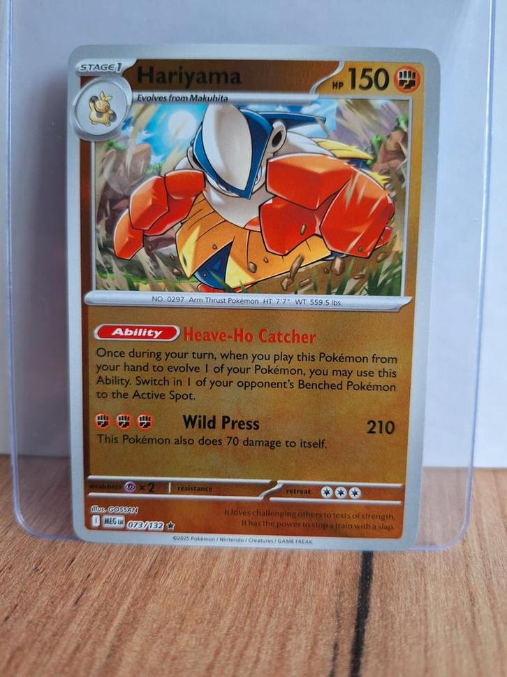 Hariyama 072/132. Mega Evolutions. Reverse Holo, Hobby en Vrije tijd, Verzamelkaartspellen | Pokémon, Zo goed als nieuw, Losse kaart