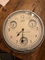 Rivièra Maison Wereldklok - Zilver - 51cm, Huis en Inrichting, Ophalen, Zo goed als nieuw, Analoog, Wandklok
