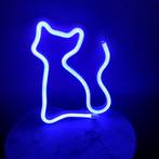 Neon LED verlichting 'kat' blauw USB of Batterijen (incl, Ophalen of Verzenden, Nieuw