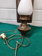 Wandlamp messing met melkglas, Huis en Inrichting, Lampen | Wandlampen, Ophalen of Verzenden, 'T Olde Gre-j, Info@toldegrej.nl