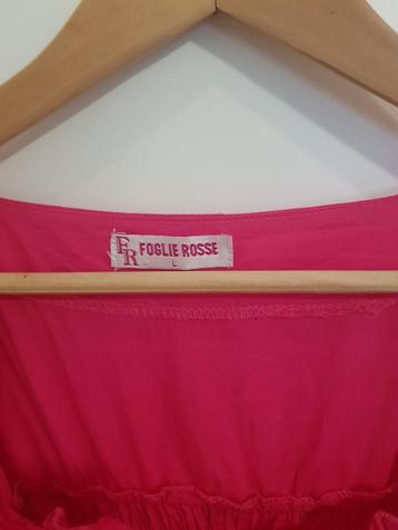 Knalrose jurk met grote zakken van Foglie Rosse M/L beschikbaar voor biedingen