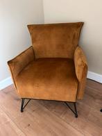 T.k. Prachtige fauteuil velvet stof in nieuwstaat!, Huis en Inrichting, Ophalen, 75 tot 100 cm, Zo goed als nieuw, Stof
