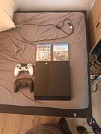 PS4 500GB + 2 Controllers + Games, Spelcomputers en Games, Ophalen, Met 2 controllers, Original, 500 GB