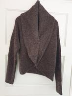 Claudia Sträter Overslag Vest Wol Bruin Gemeleerd, Maat 38/40 (M), Bruin, Ophalen of Verzenden, Zo goed als nieuw