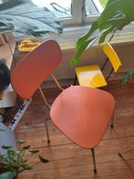 Vier vintage stoelen, warm oranje, Huis en Inrichting, Stoelen, Ophalen, Overige kleuren, Vier, Vintage retro
