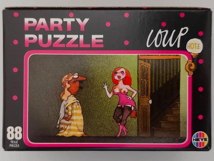 Heye Party Puzzle 88 stukjes Loup 45908073 NIEUW, Hobby en Vrije tijd, Denksport en Puzzels, Nieuw, Minder dan 500 stukjes, Ophalen of Verzenden