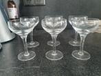 6 vintage kristallen champagne coups, Ophalen of Verzenden, Zo goed als nieuw, Overige typen