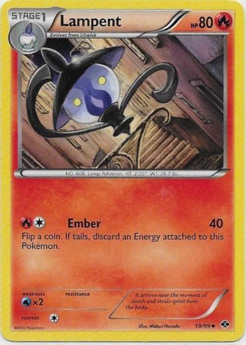 Next Destinies,  Lampent [uncommon] 19/99, Hobby en Vrije tijd, Verzamelkaartspellen | Pokémon, Nieuw, Losse kaart, Verzenden