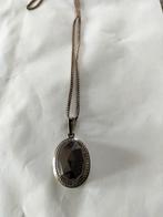 Prachtige antieke zilveren granaat hanger., Sieraden, Tassen en Uiterlijk, Antieke sieraden, Verzenden, Zilver, Hanger