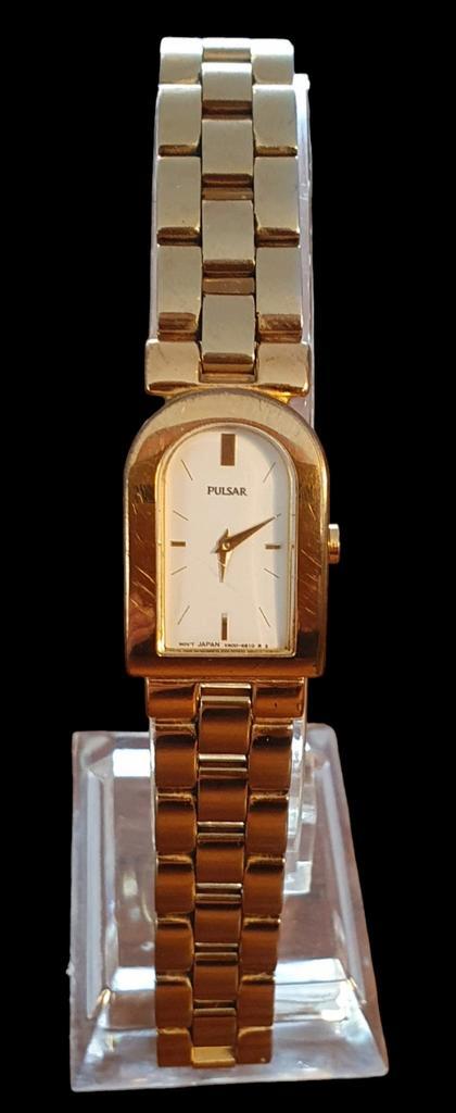 Pulsar double dameshorloge., Sieraden, Tassen en Uiterlijk, Horloges | Dames, Zo goed als nieuw, Polshorloge, Overige merken, Staal