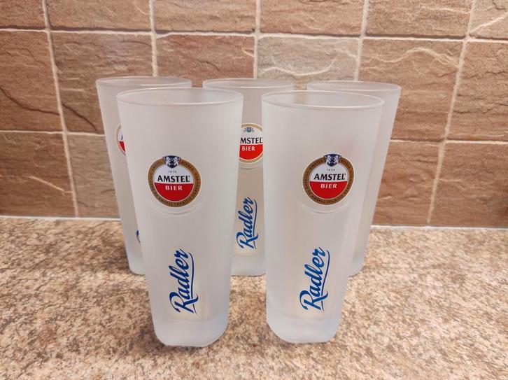 6 prachtige nieuwe glazen. Amstel Radler. Met logo., Verzamelen, Biermerken, Nieuw, Glas of Glazen, Amstel, Ophalen of Verzenden