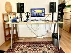 Werktafel / werkplek / studio desk / bureau + bureaustoel, Huis en Inrichting, Bureaus, Ophalen, In hoogte verstelbaar, Gebruikt