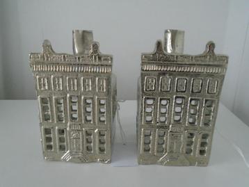 2x Riviera Maison Kaarsenhouder House Votive Huis Zilver NW beschikbaar voor biedingen