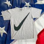 Vintage Nike 90s Swoosh Shirt Made USA Gabber Rave Hardcore, Ophalen of Verzenden, Zo goed als nieuw, Zwart