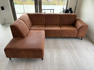 Profijt Wonen Lela Hoekbank 265 cm - Cognac - Goede staat  beschikbaar voor biedingen