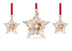 Nieuw Swarovski goud kerst ster set ornament 3-delig 2021, Verzamelen, Swarovski, Ophalen of Verzenden, Zo goed als nieuw, Sieraad of Horloge