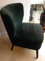 🪑LEENBAKKER Fauteuil Donker Groen Fluweel., Huis en Inrichting, Fauteuils, Ophalen, Hout, Minder dan 50 cm, MODERN