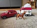 Schleich Auto met Paardentrailer, Ophalen, Gebruikt, Jongen of Meisje