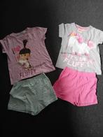 2 meisjes shortama;s maat 104/110, Ophalen of Verzenden, Zo goed als nieuw, Meisje, Nacht- of Onderkleding