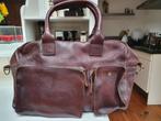 Bruine leren shopper., Ophalen of Verzenden, Zo goed als nieuw, Bruin, Shopper