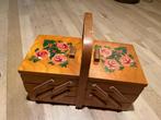 Naaidoos  - Vintage Houten Naaidoos - 3-laags - uitklapbaar, Ophalen, Gebruikt, Overige typen